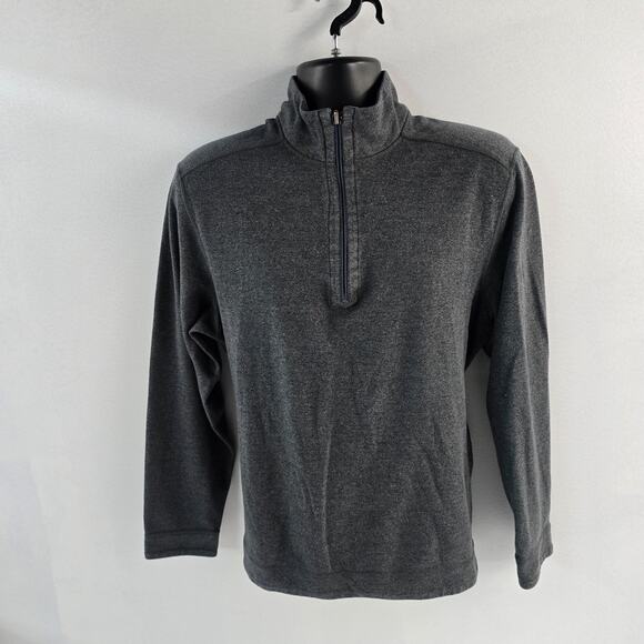 Tommy Bahama Men’s Reversible Quarter Zip Pullover Gray Cotton Blend Size M 6305 - Picture 1 of 10